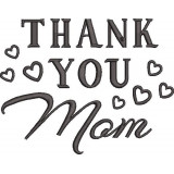 Thank you Mom Embroidery Design