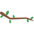 Tree Branch With Green Leaves Embroidery Design
