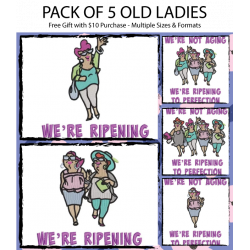 Pack Of Old Ladies - 5 Designs 