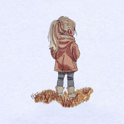 Girl In Fall Coat
