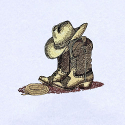 Cowboy Boots And Hat