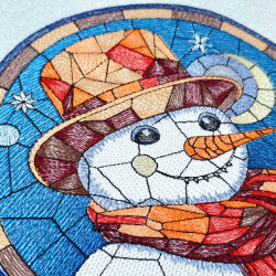 Stained Glass Snowman