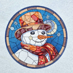 Stained Glass Snowman