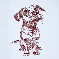 Dachshund Dog Line Art 