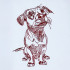 Dachshund Dog Line Art 