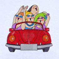 Girl Best Friends In Car