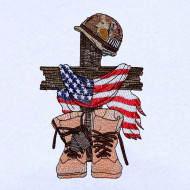 American Flag And Boots