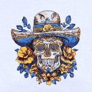 Floral Mexican Cowboy Skull