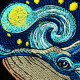 Starry Night Blue Whale