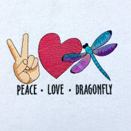 Peace Love Dragonfly