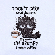 Grumpy Coffee Cat Funny Saying