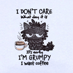 Grumpy Coffee Cat Funny Saying
