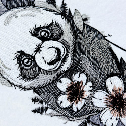 Panda And Floral Blooms