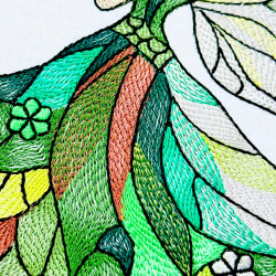 Stained Glass Green Fairy