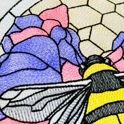 Stained Glass Honey Bee