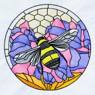 Stained Glass Honey Bee