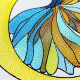 Stained Glass Fairy On Moon
