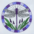Stained Glass Dragonfly Suncatcher