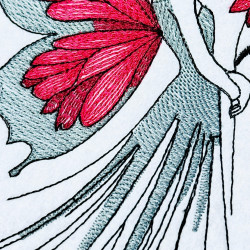Stained Glass Red Wings Fairy