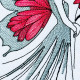 Stained Glass Red Wings Fairy