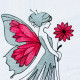 Stained Glass Red Wings Fairy