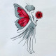 Stained Glass Red Wings Fairy Stained Glass Red Wings Fairy
