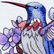 Hummingbird On Flowers 
