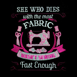 Fabric Funny Sewing Quote