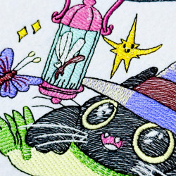 Magical Black Cat With Lantern