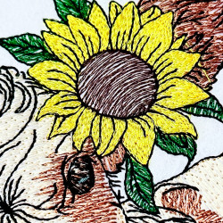 Sunflower Baby Highland Cow