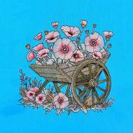 Floral Wooden Wheelbarrow - Free in July Value Pack