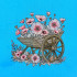 Floral Wooden Wheelbarrow
