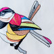 Stained Glass Sparrow