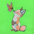 Baby Fox With Butterfly