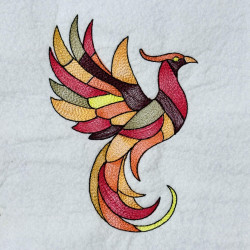 Stained Glass Phoenix Bird