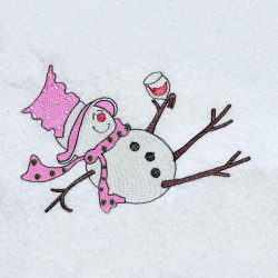 Drunk Snowman With Wine