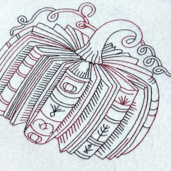 Library Pumpkin Line Art