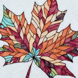 Stained Glass Maple Leaf