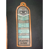 Reading Is Fun Cat keyfob
