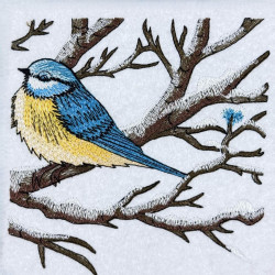 Winter Bird Panel Embroidery Designs