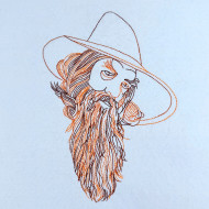 Wizard Line Art Portrait