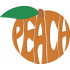 Peach Word Art Embroidery Design 