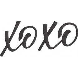 XOXO Embroidery Design