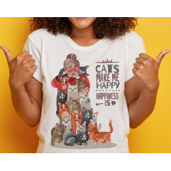 Cats Make Me Happy Happiness Is Cats