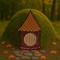 Gnome House Door ITH Mugrug