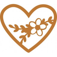 Flower In Heart Vector Only