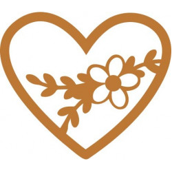 Flower In Heart Vector Only