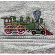Old Train Embroidery Design
