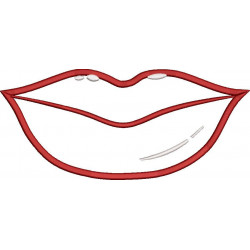 Lip Applique Embroidery Design