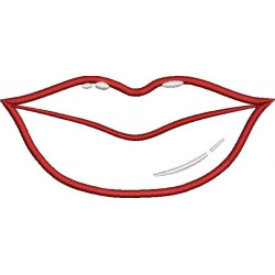Lip Applique Embroidery Design